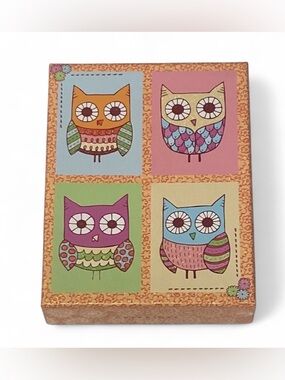 Graphique Owl Glitter Note Card Set 20 Cards Boxed Blank Stationery Gift